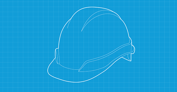 Hazard icon blueprint graphic