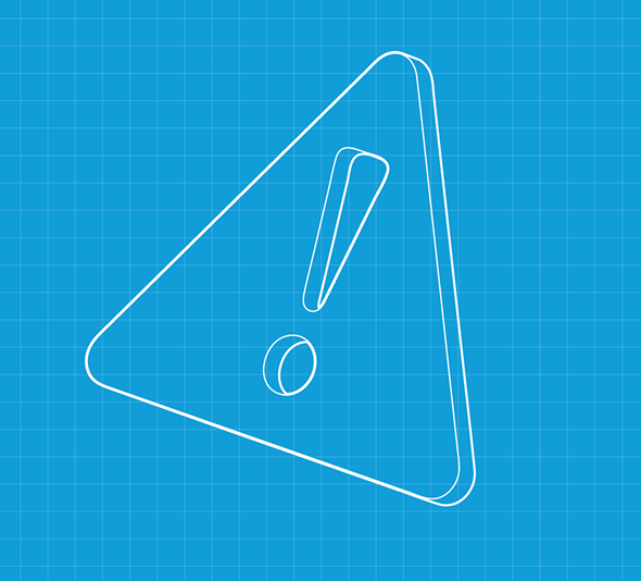 Hazard icon blueprint graphic